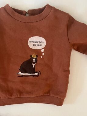 Emile et Ida Rust Bear Graphic Sweatshirt